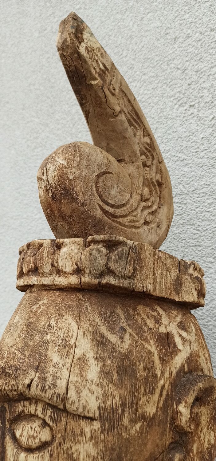 Ancient wooden ancestor statue of the Leti Islands, Indonesia