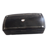 Old Napoleon III style snuffbox in blackened wood