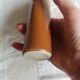 Small brown ceramic stoneware soliflore vase