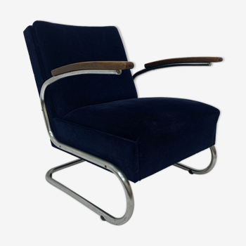 Bauhaus chrome armchair type s-411 by W. Gispen for Mücke Melder 1930