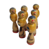 Children's bowling in painted wood