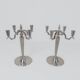 Sculptural Art Deco set of chandeliers in tin, Sweden, 1940s.