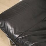 Vintage sofa by Johan Bertil Häggström for Ikéa in leather and chrome metal, 1970s