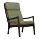 Vintage mahogany senator high back lounge chair by Ole Wanscher for Cado, 1960s