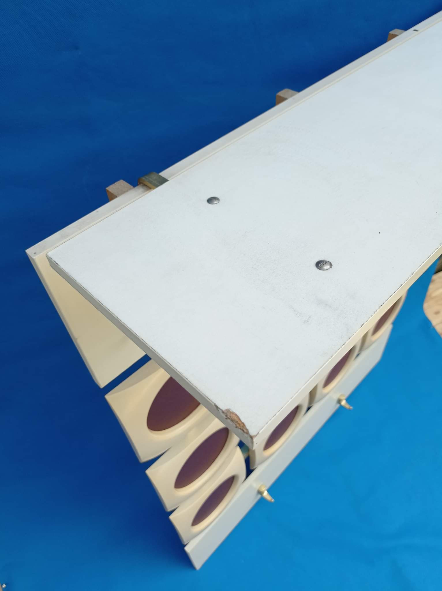 White wall coat rack from the 60s-70s