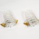 Large pair of 1970s Murano glass and brass wall sconces by Hillebrand