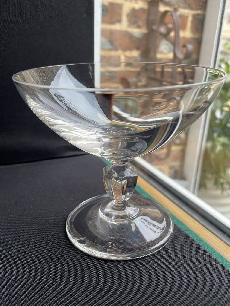 6 coupes à champagne – cristal uni taillé