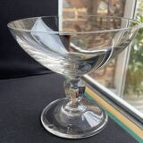 6 coupes à champagne – cristal uni taillé