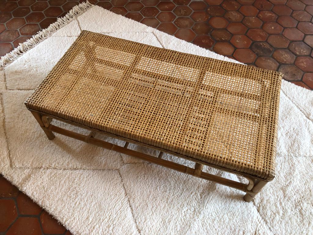 Rattan coffee table