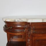 Half-moon shaped serving trolley