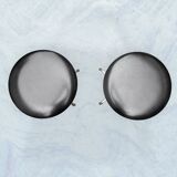 Vintage Brabantia stools in black faux leather and chrome metal – years