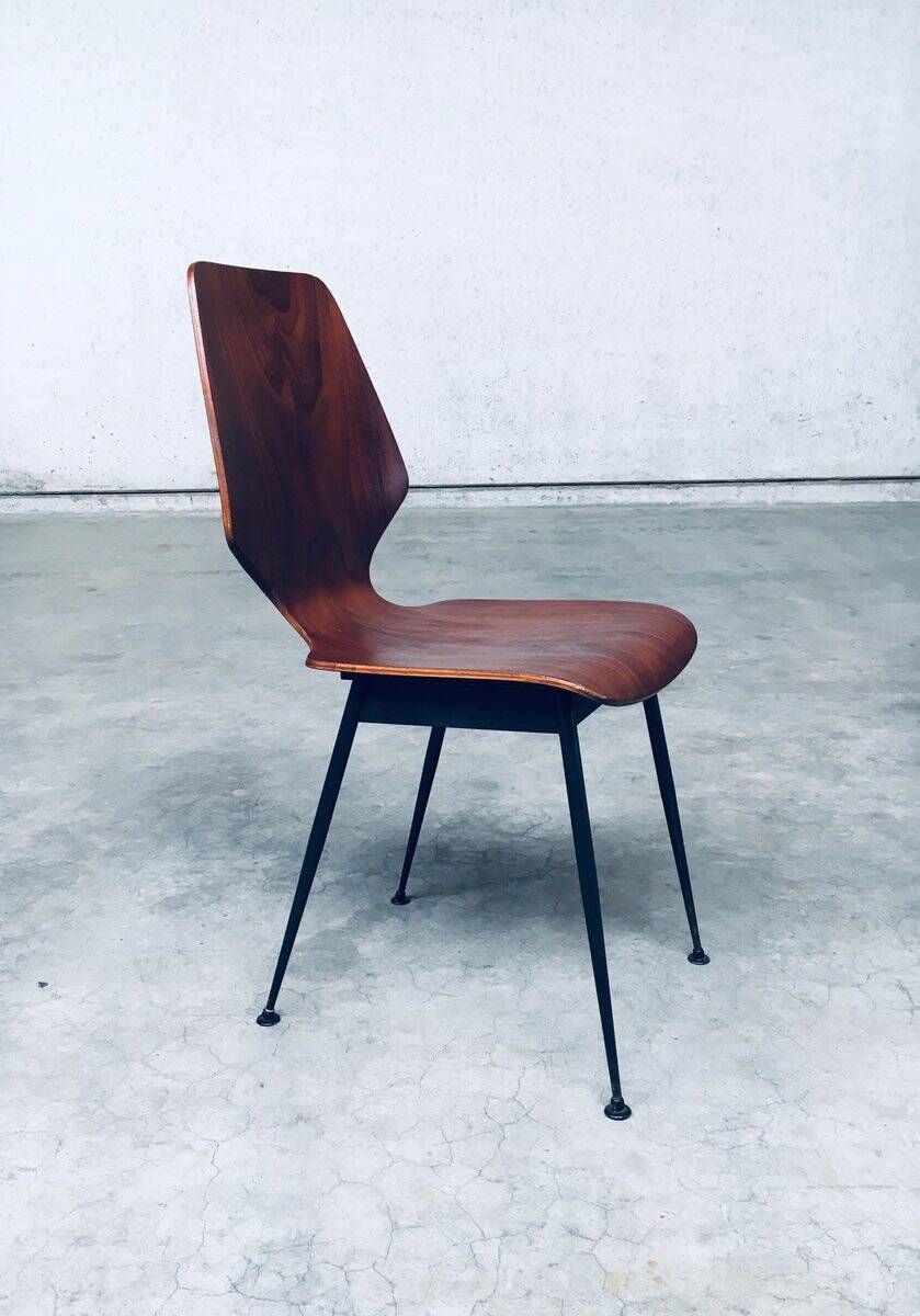 Mid-Century Modern Plywood Side Chairs attributed to Carlo Ratti for Legni Curvati, Italy, 1950s, Set of 3