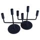 Midcentury Brutalist Forged Iron Candelabra Pair, Germany, 1950s