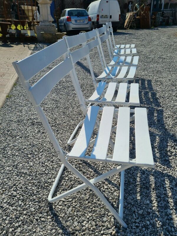 Chaises de jardin en fer pliantes
