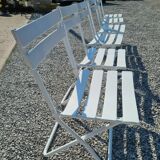 Folding iron garden chairs