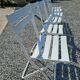 Folding iron garden chairs