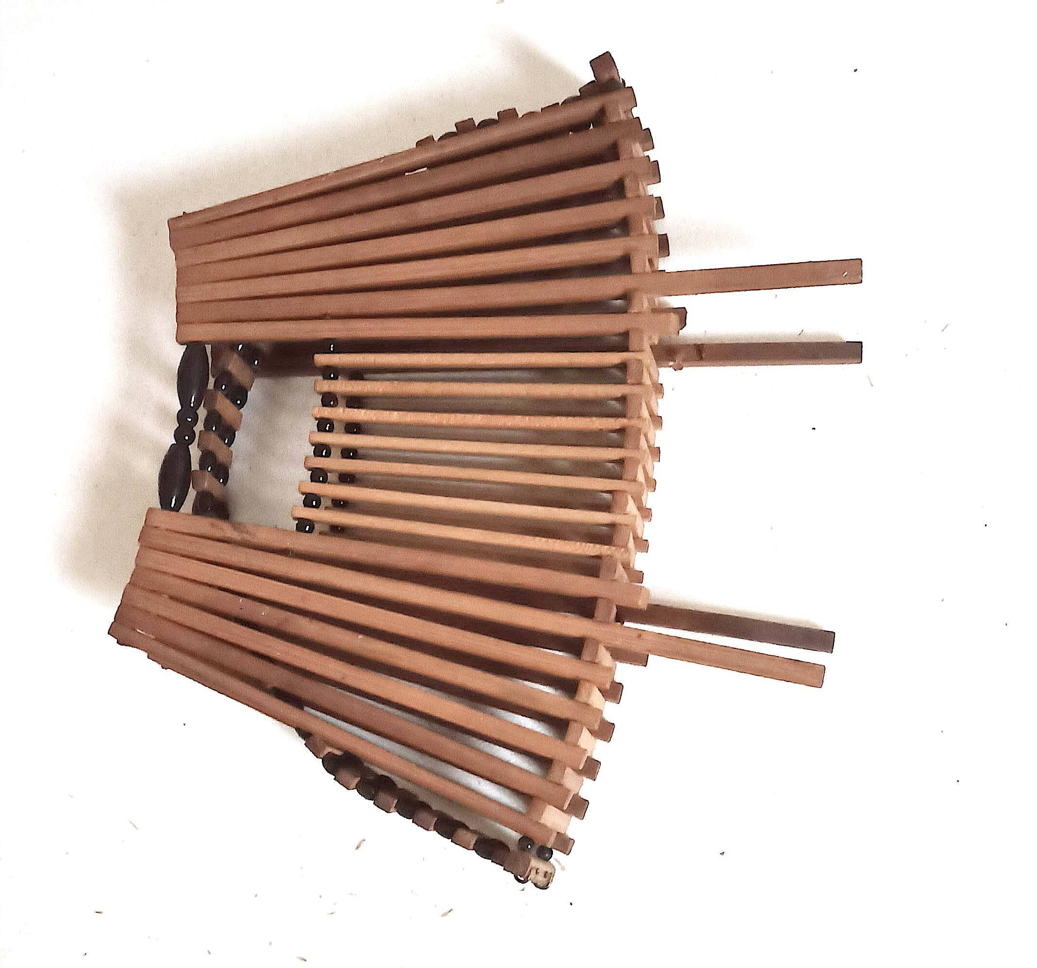 50s scandinavian foldable fruit basket