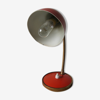 Lampe flexible articulée de bureau chevet années 1960/70 en métal déco rétro