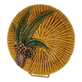 Slurry plate Vallauris A.M. palm decoration