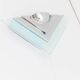 Muted green glass wall lamp with chrome metal accents, Memphis-style postmodern, 1990s