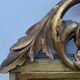 Antique mirror with gilded wood pediment, Louis XVI style