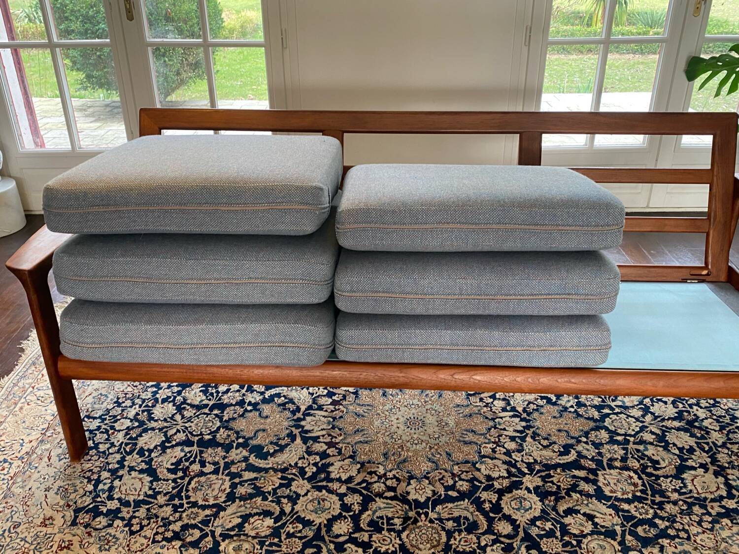 Danish teak three-seater sofa – 1960s