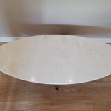 Marble and teak coffee table 60s