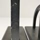 Pair of bookends in black lacquered steel design 60s