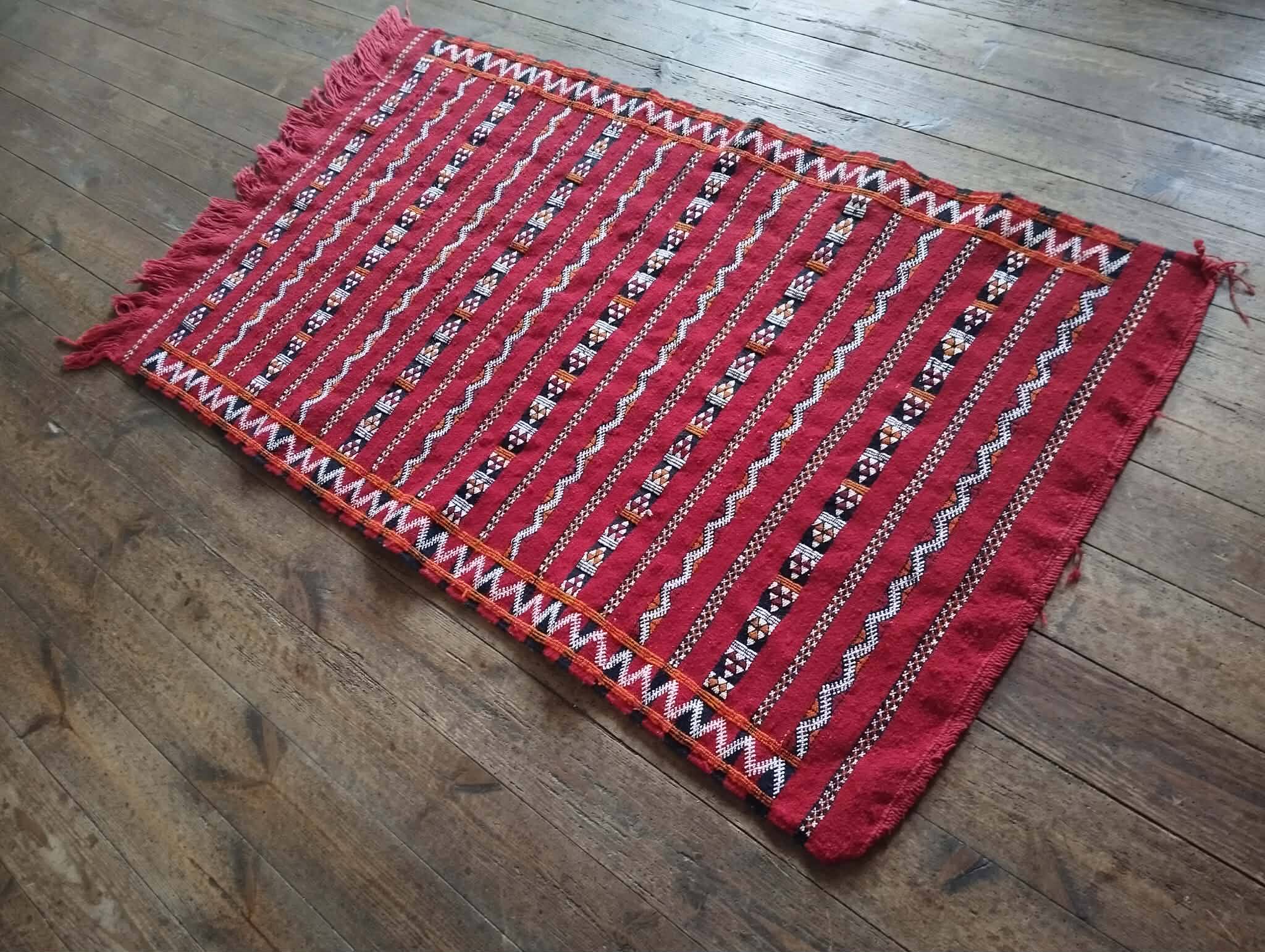 Handmade Berber Kilim Zemmour 141x82cm
