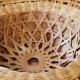 Ancien chapeau asiatique colonial tissé en paille osier feuilles bambou