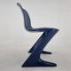 Midcentury Blue Kangaroo Chair Designed by Ernst Moeckl, Germany, 1960s