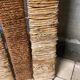 Vintage screen in straw and braided rope