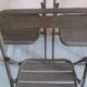 Lot of 3 folding chairs in vintage khaki military metal