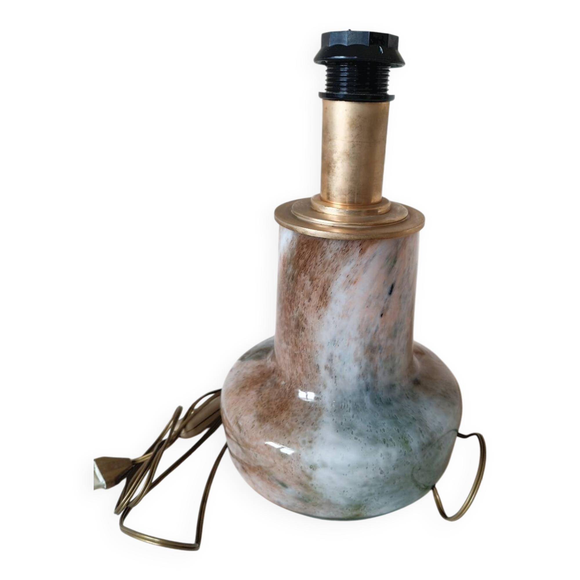 Murano glass and brass lamp, 1970