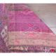 Vintage Turkish Oushak Handmade Cotton Purple Wool Runner Rug 80x348