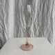 Set of 3 vintage pink champagne flutes H22