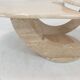 Table basse italienne en travertin, années 1980