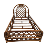 Rattan bamboo bed for one person