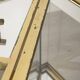 Vintage 60's table in golden brass and crystal italian design