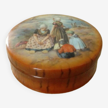 Candy porcelain box decor children's scene