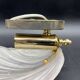 Vintage shell wall light in pink pressed glass and gold steel