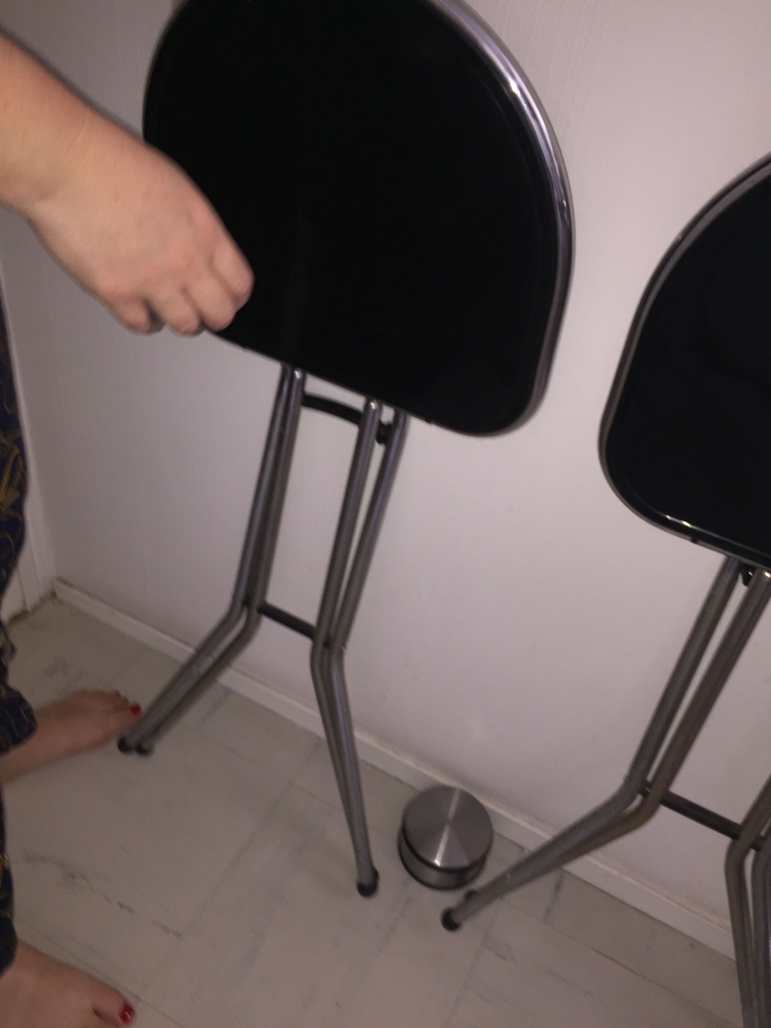 Pair of folding chairs by Niels Grammelaard