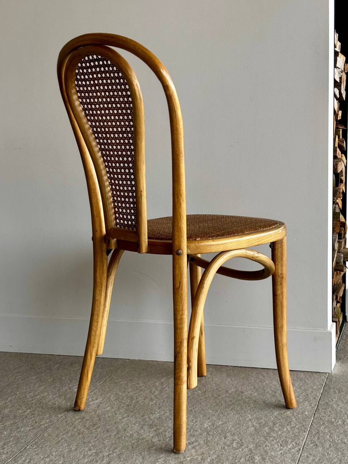 Vintage bentwood bistro chair with caning – Thonet style