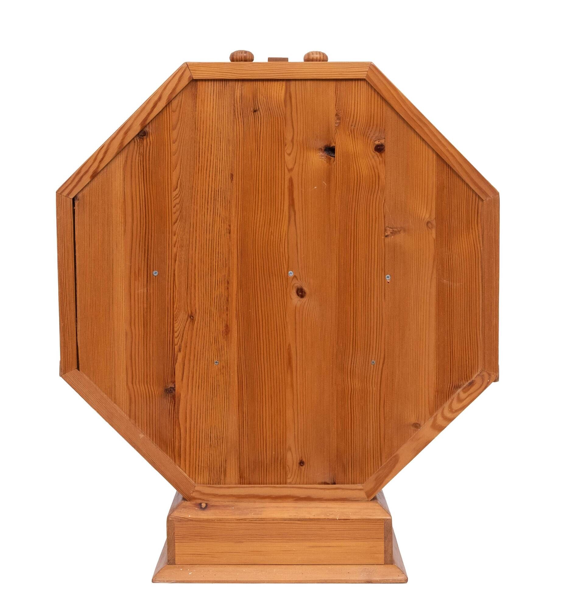 Metamorphic Solid Pine Dry Bar, Folding Design, 1970s, Good Condition
