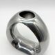 Biomorphic vase in cast aluminium, 1970s