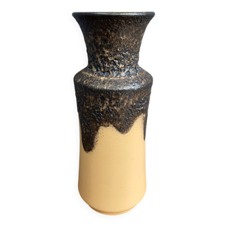 U-keramik vase (uberlacker) model 1452-40, yellow and black WGP 1960s