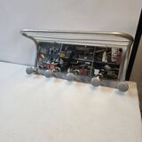 Antique aluminum coat rack with 5 hooks