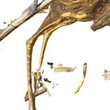 Lampadaire héron en laiton Hollywood Regency par Citonne Oggi 1970