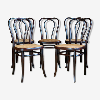 Set de 5 chaises bistrot Thonet début XXe