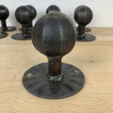 8 brutalist wrought iron hooks